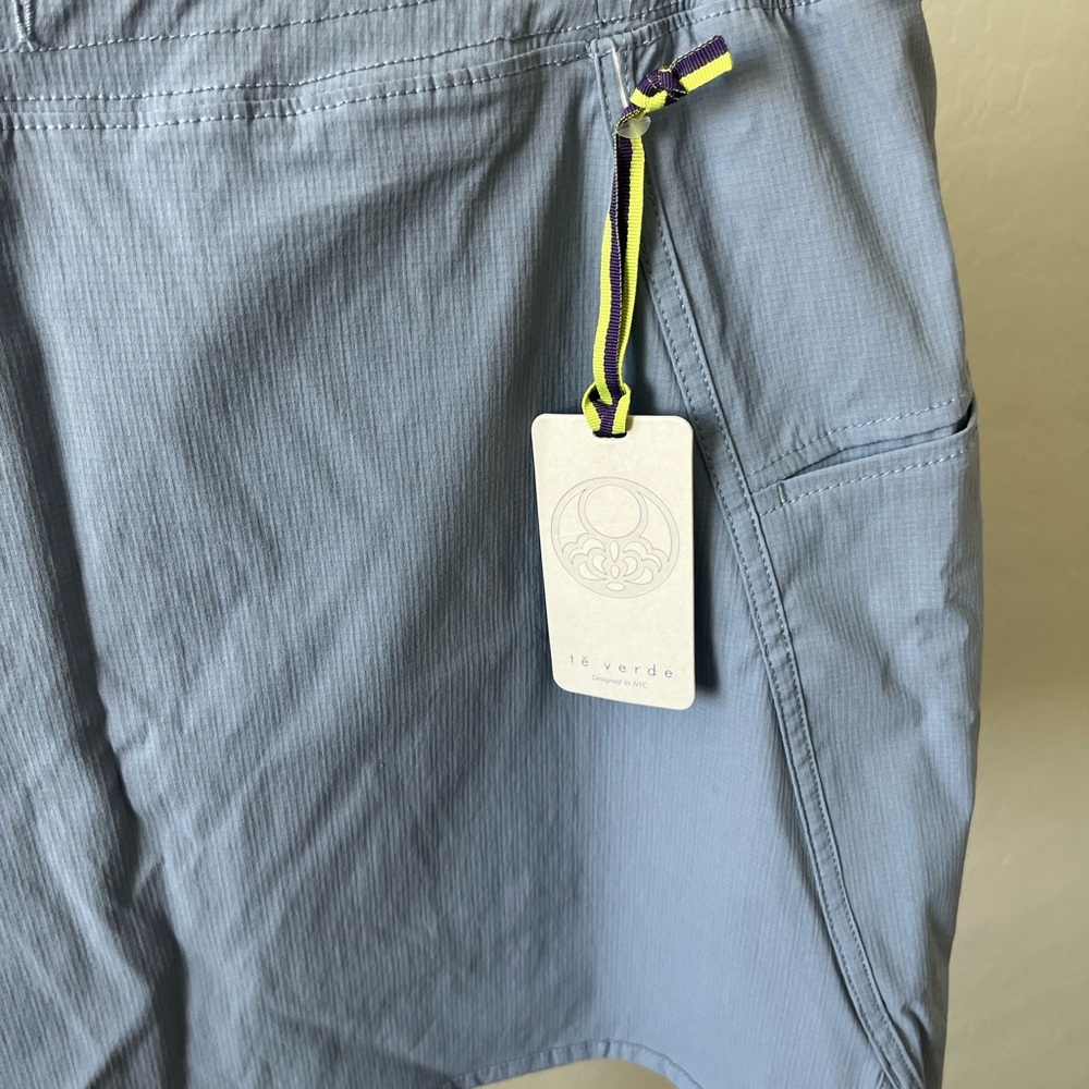 Women's Blue Casual Skorts - Picture 3 of 5